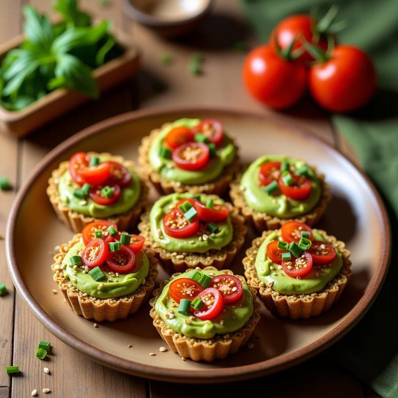 Tartaletas de Base de Lentejas con Relleno de Aguacate y Tomate Seco: Receta Vegana y Alta en Fibra