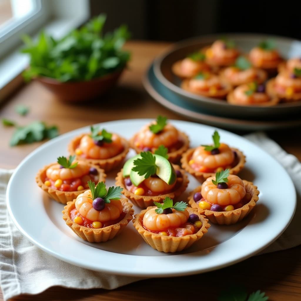 Tartaletas de Masa de Lentejas Rojas con Ceviche de Camarones: Receta Peruana Sin Harina en Airfryer