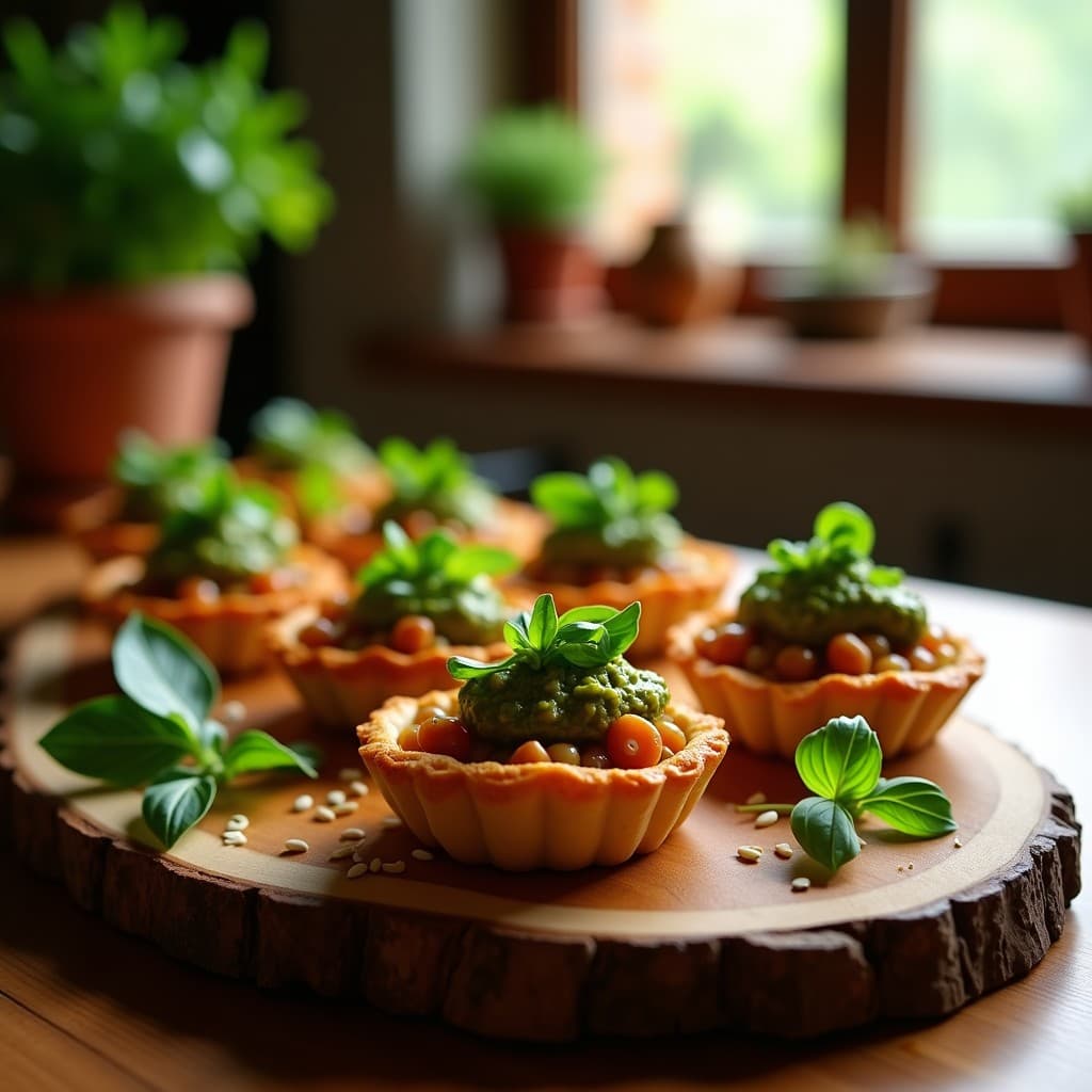 Tartaletas de Lentejas Rojos y Pesto de Rúcula: Receta Vegana en Airfryer con Toque Italiano