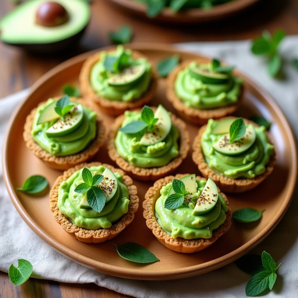 Tartaletas de Base de Lino con Puré de Guisantes y Mint: Aperitivo Crudivegano en 15 Minutos