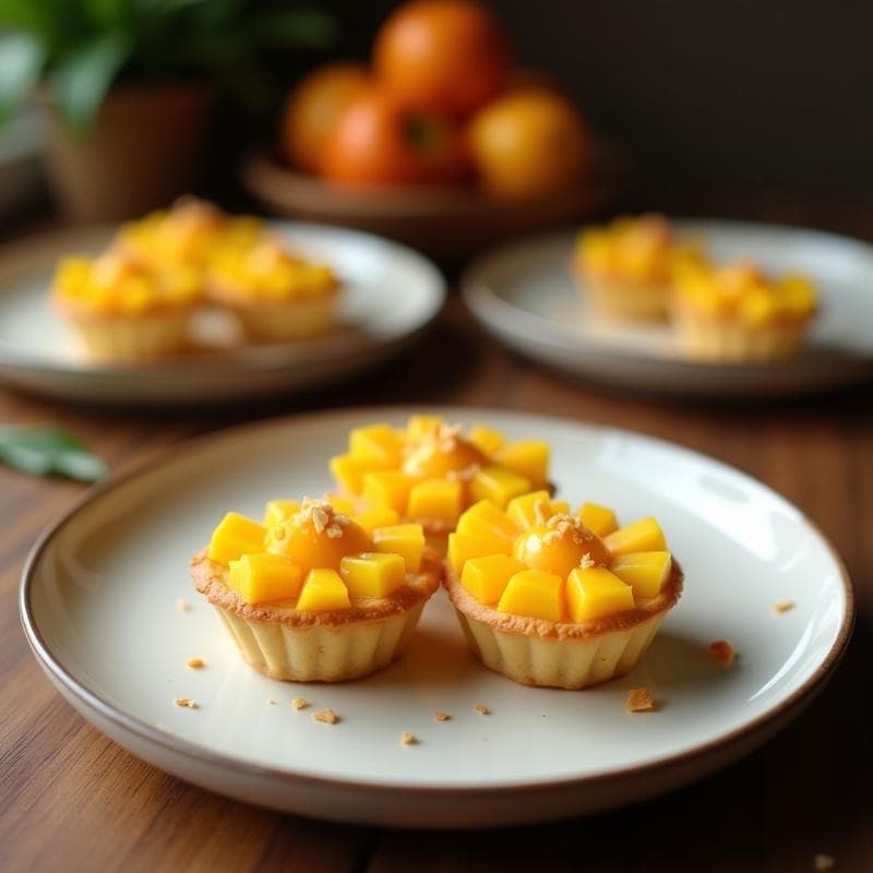 Tartaletas de Mango y Coco: Receta Viral Sin Horno en 15 Minutos