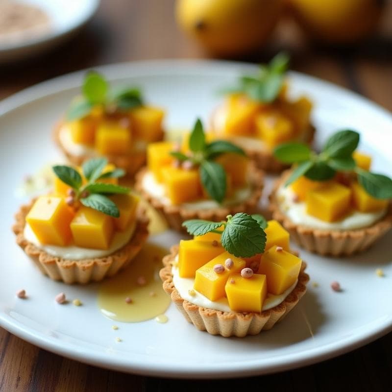 Tartaletas de Mango y Queso de Cabra: Postre Salado-Dulce en 15 Minutos Sin Horno
