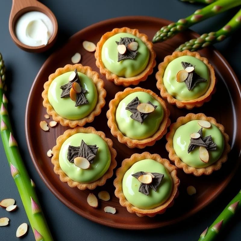 Tartaletas de Masa de Almendra con Crema de espárragos y Trufa: Aperitivo Keto Gourmet en 20 Minutos