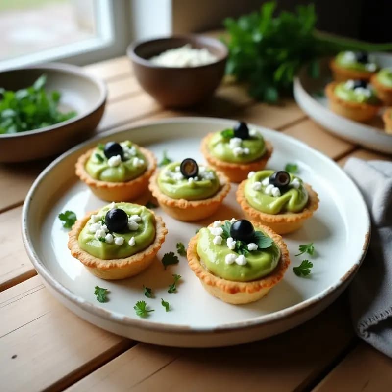 Tartaletas de Masa de Arroz Integral con Puré de Calabacín y Queso Vegano: Receta Sin Horno