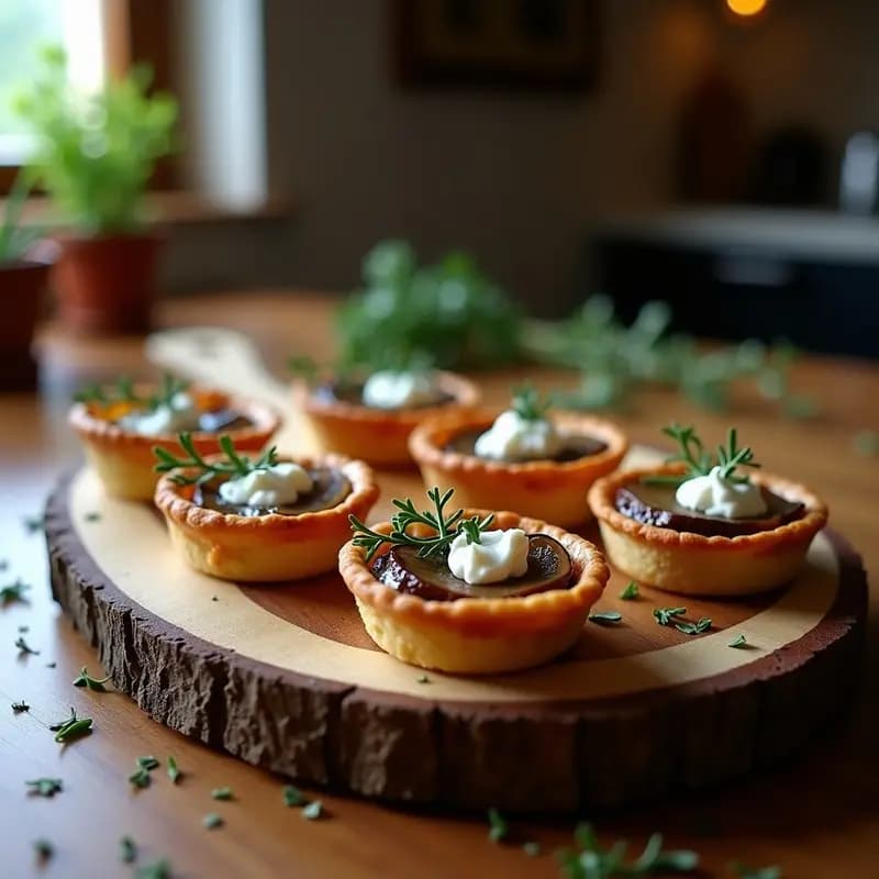Tartaletas de Masa de Castaña y Champiñones Portobello: Receta Francesca Sin Gluten