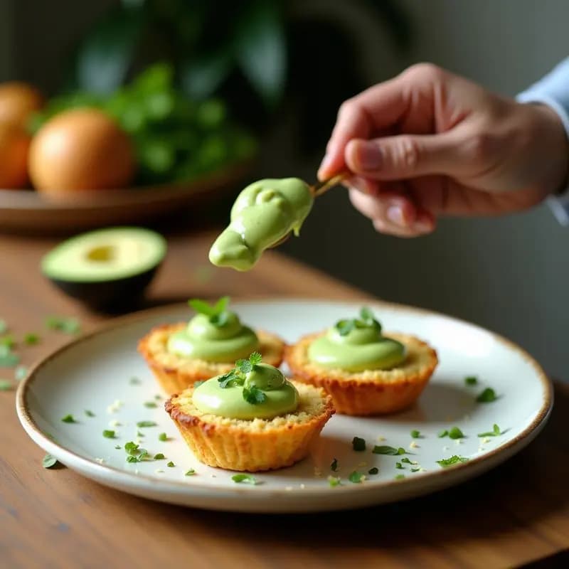 Tartaletas de Masa de Coco con Relleno de Crema de Aguacate y Lima: Postre Tailandés Vegano
