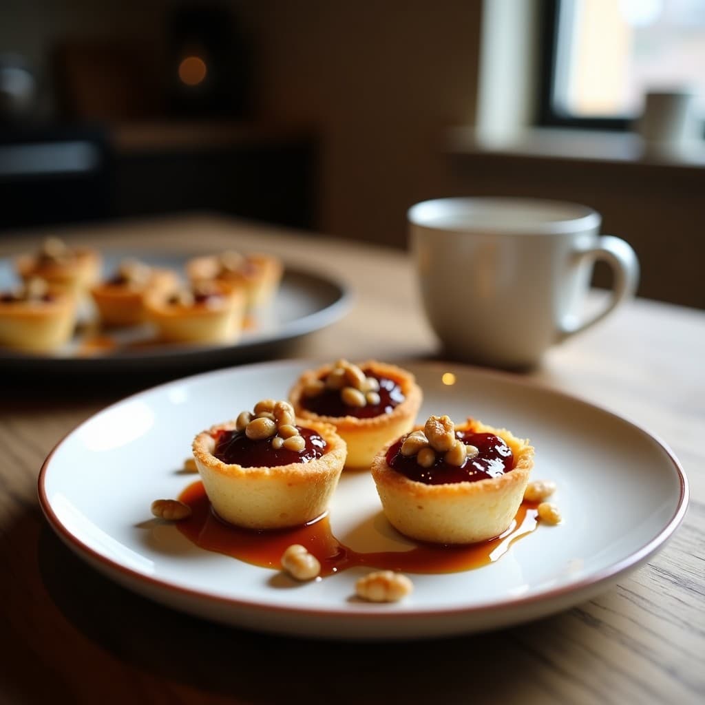 Tartaletas de Masa de Coco con Relleno de Mermelada de Higo y Nueces: Postre Sin Gluten