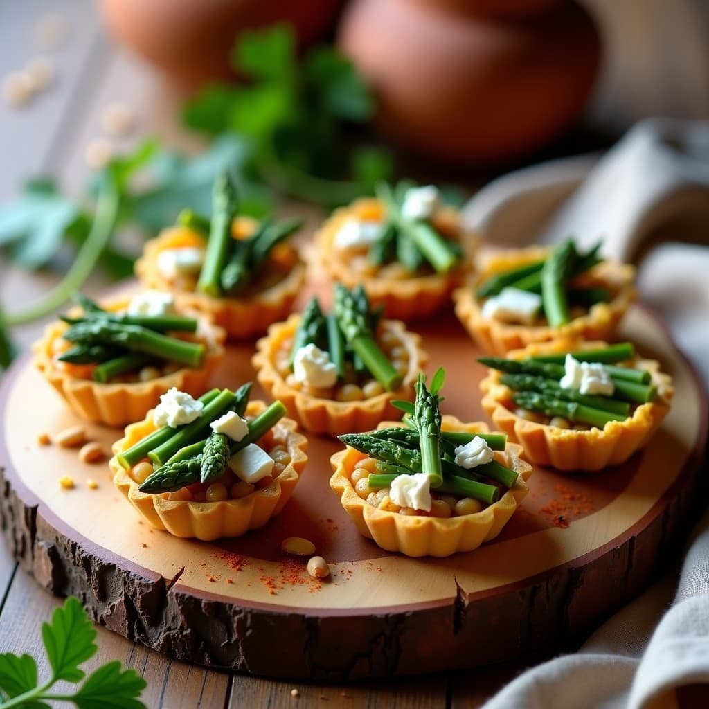 Tartaletas de Masa de Garbanzo y Espárragos: Aperitivo Sin Gluten con Toque Español