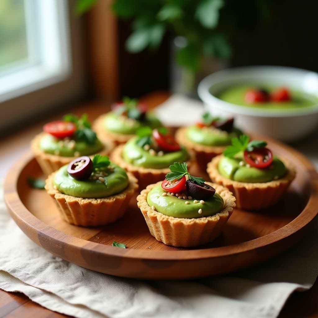 Tartaletas de Masa de Lino con Crema de Guacamole y Tomates Secos: Entrante Keto Sin Horno