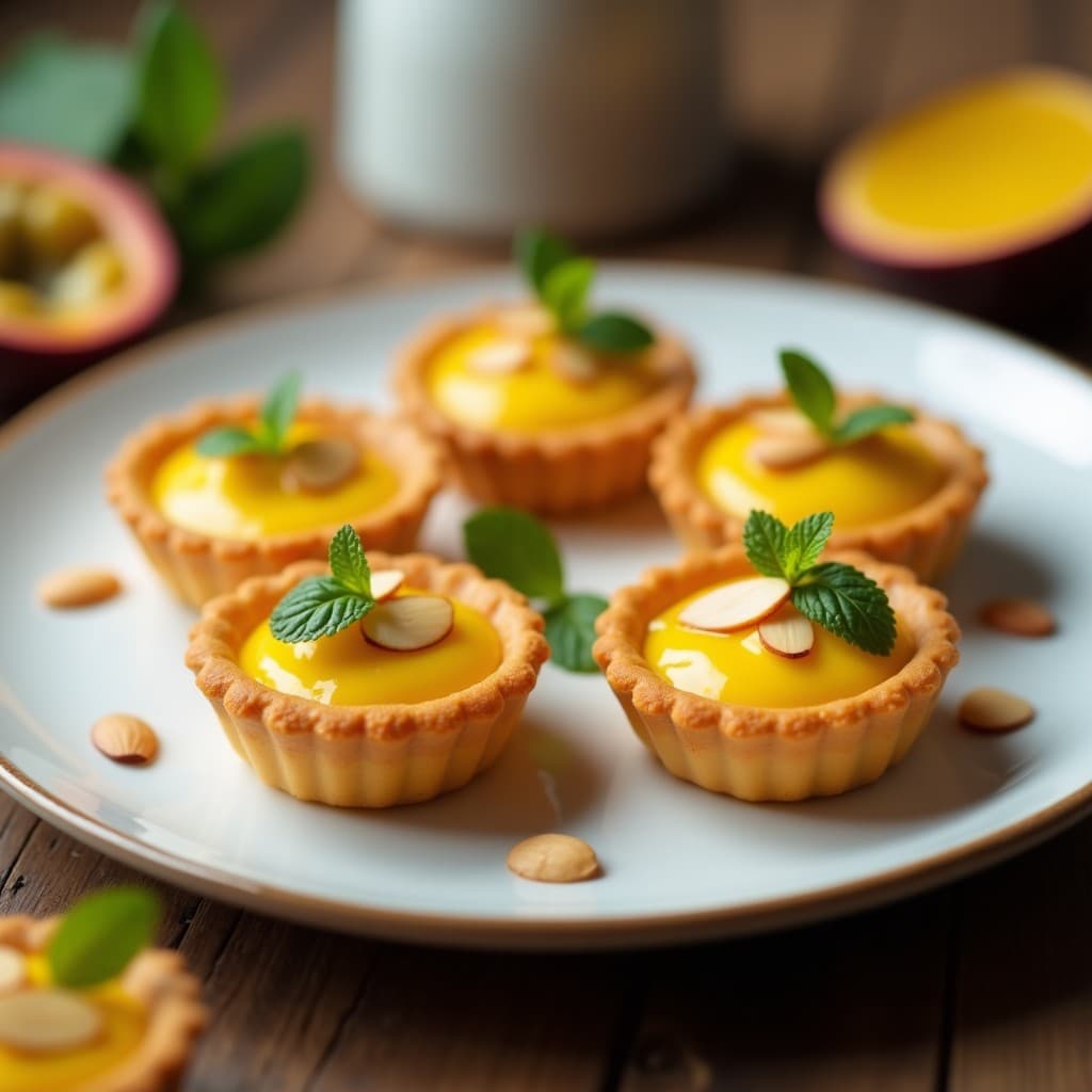 Tartaletas de Masa de Tapioca Rellenas de Crema de Maracuyá: Postre Colombiano Sin Gluten