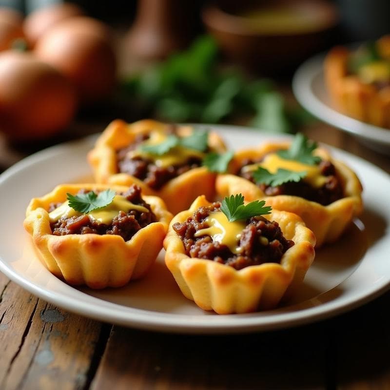 Tartaletas de Masarepa Rellena de Guiso de Carne Mechada: Receta Colombiana en Airfryer
