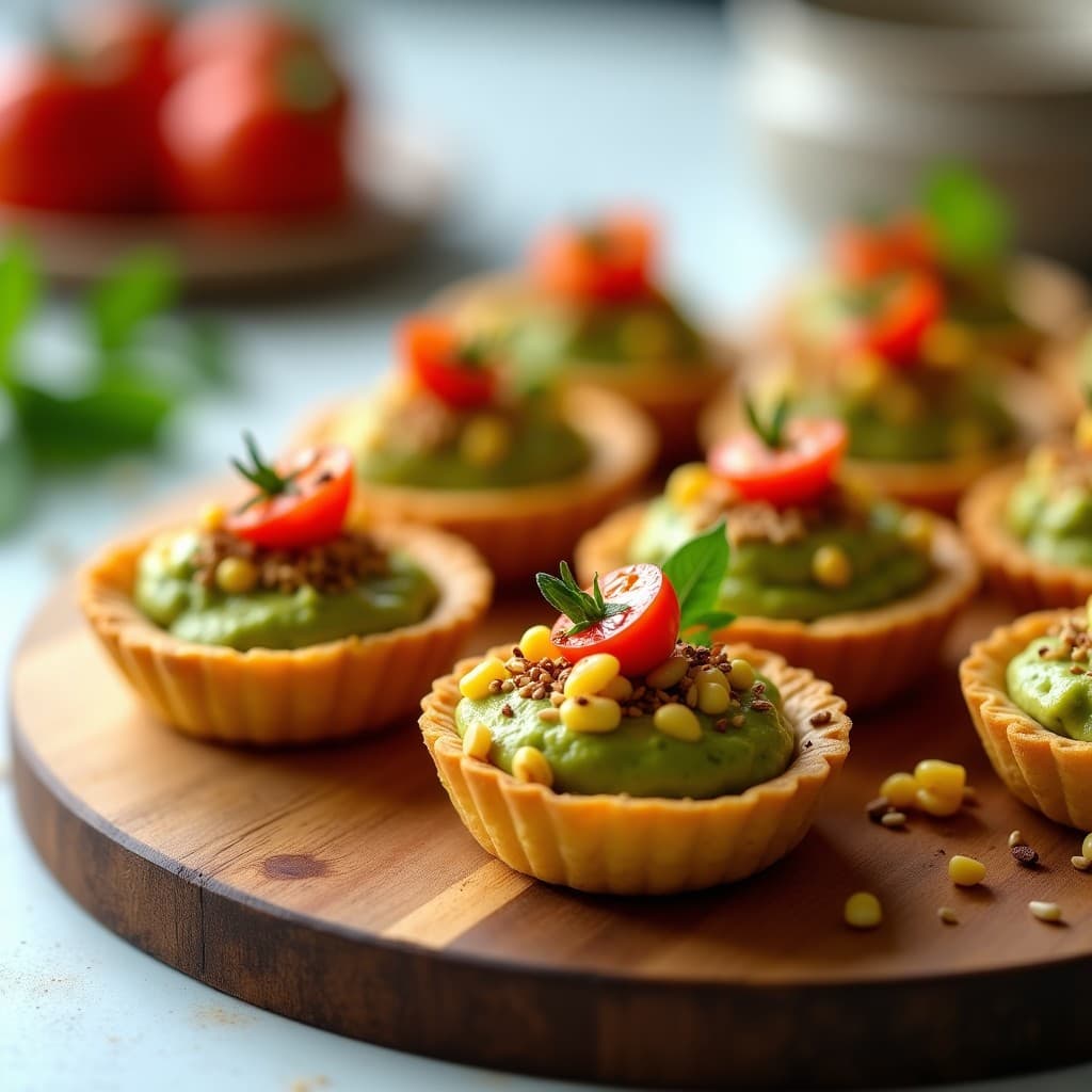 Tartaletas de Masarepa y Guacamole con Crujiente de Maíz: Entrante Colombiano Sin Gluten