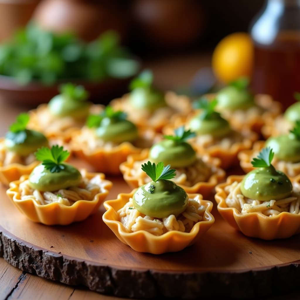 Tartaletas Saladas de Masarepa con Relleno de Pollo Desmenuzado y Guasacaca: Receta Colombiana Sin TACC