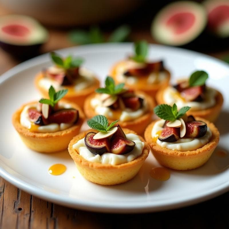 Tartaletas de Masarepa con Relleno de Queso de Cabra y Higueras: Entrante Colombiano Sin Horno