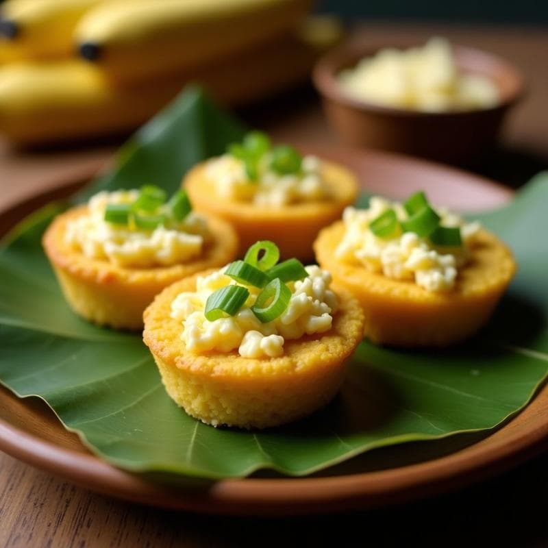 Tartaletas de Masarepa Rellenas de Queso Campesino: Receta Colombiana Sin Horno