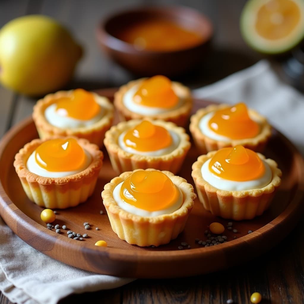 Tartaletas de Masarepa y Queso de Soja con Mermelada de Guayaba: Postre Colombiano Vegano
