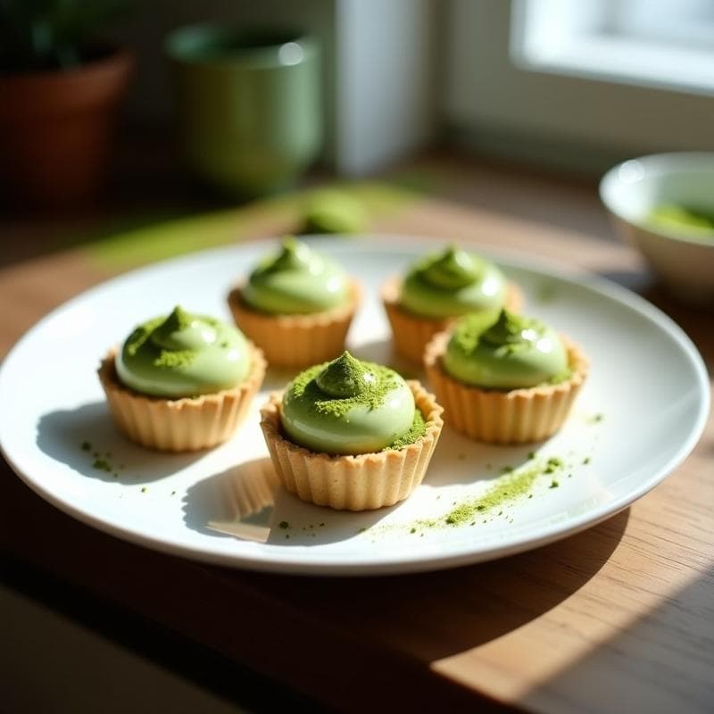 Tartaletas de Matcha y White Chocolate: Postre Japonés Elegante en 4 Ingredientes