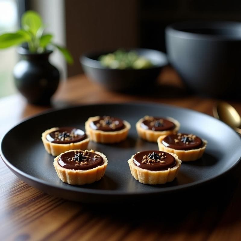 Tartaletas de Miso y Chocolate Negro: Postre Japonés Vegano con Umami Intense