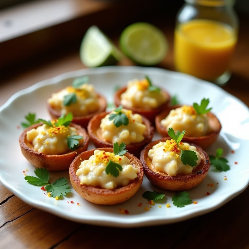 Tartaletas de Patata Morada y Atún con Salsa de Azafrán: Receta Peruana en Airfryer