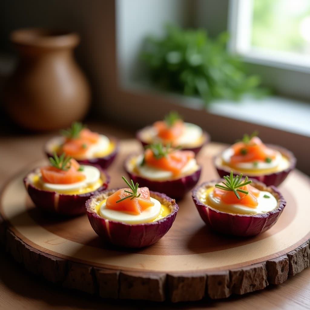 Tartaletas de Patata Morada y Salmón Ahumado: Receta Escandinava Sin Gluten