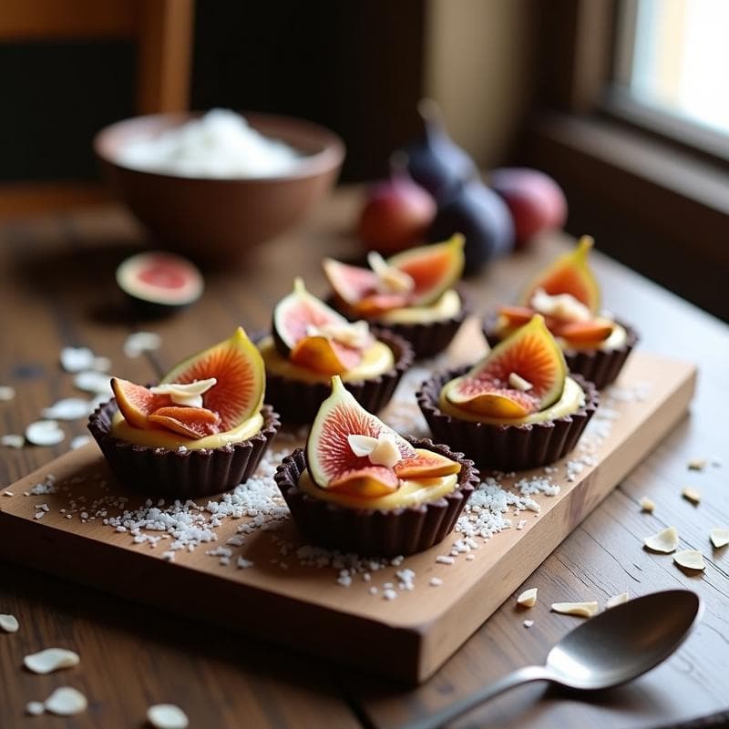 Tartaletas de Queso de Anacardo y Higos: Postre Vegano Sin Horno y Sin Azúcar