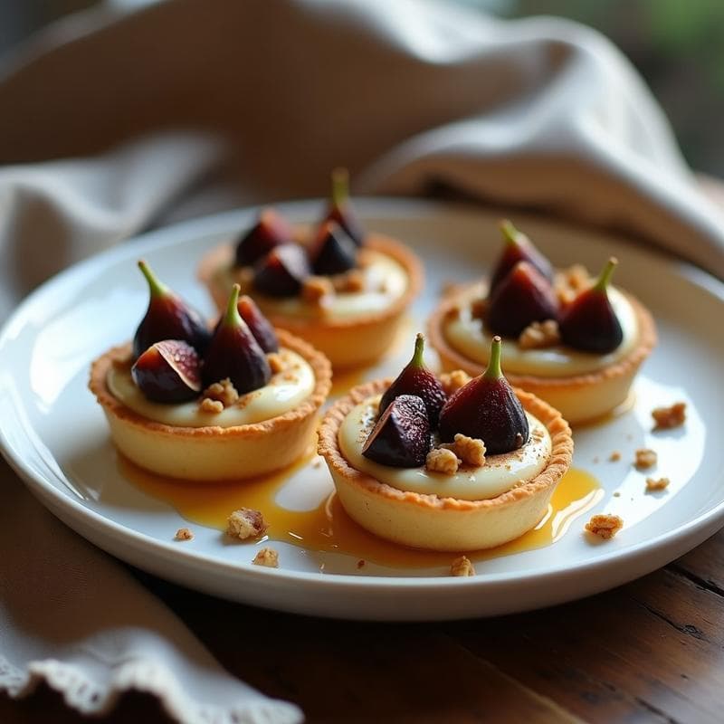 Tartaletas de Queso de Cabaña y Higo Negro: Receta Argentina Sin Horno en 20 Minutos