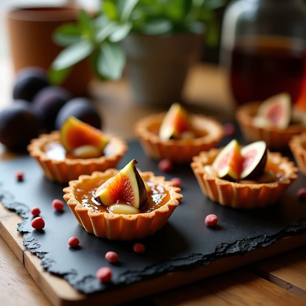 Tartaletas de Queso de Cabaña y Higos Caramelizados: Aperitivo Francés Keto Sin Harina