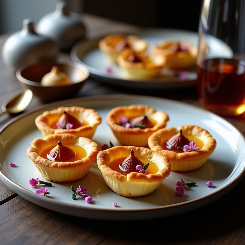 Tartaletas de Queso de Cabaña y HigosCaros: Receta Francesa en Airfryer con Miel de Lavanda