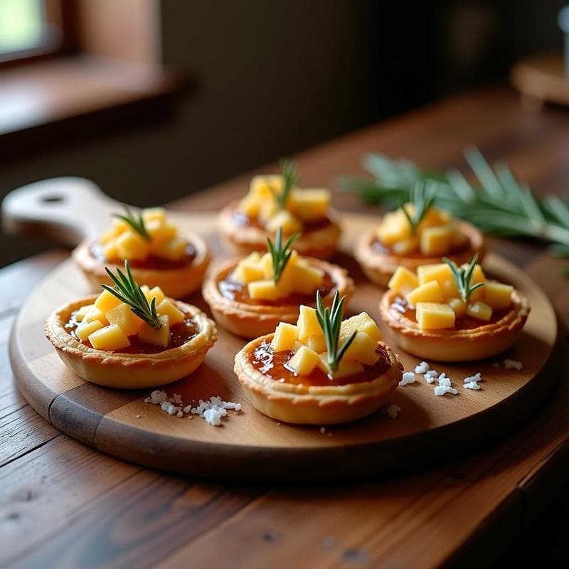 Tartaletas de Queso de Cabra y Mermelada de Cebolla Caramelizada: Entrante Dulce-Salado en 20 Minutos