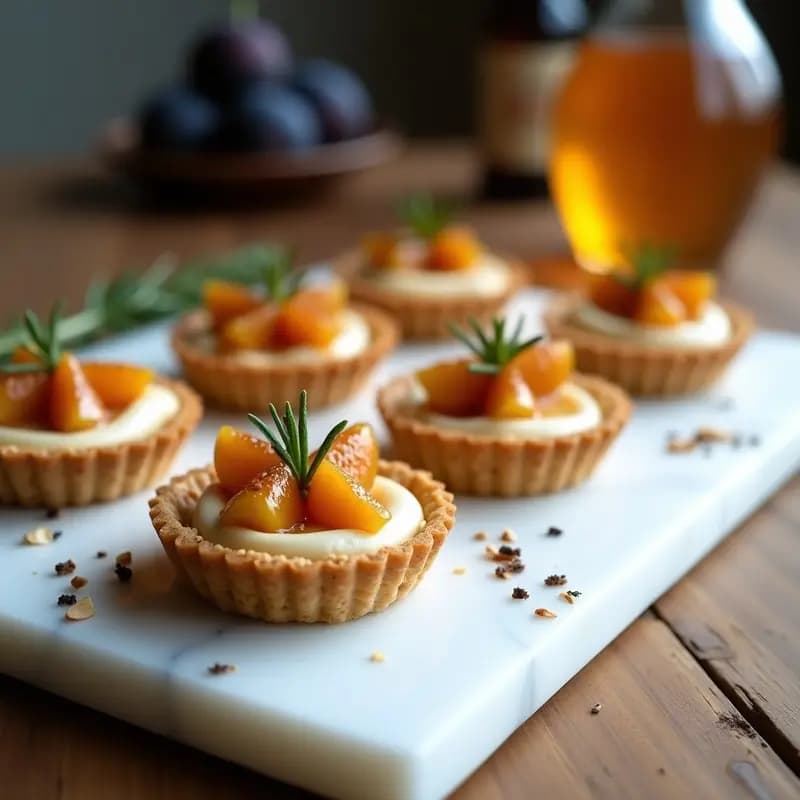 Tartaletas de Queso de Cabra y Higo Caramelizado: Entrante Francés Elegante