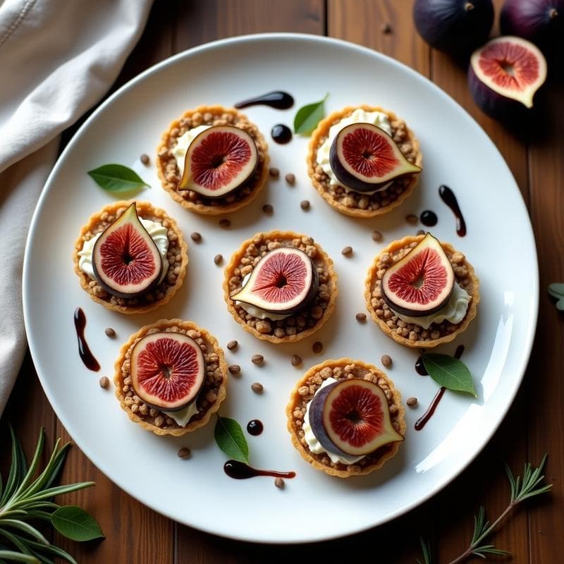 Tartaletas de Queso de Cabra y Higos con Base de Avena: Receta Sin Gluten y Alta en Fibra