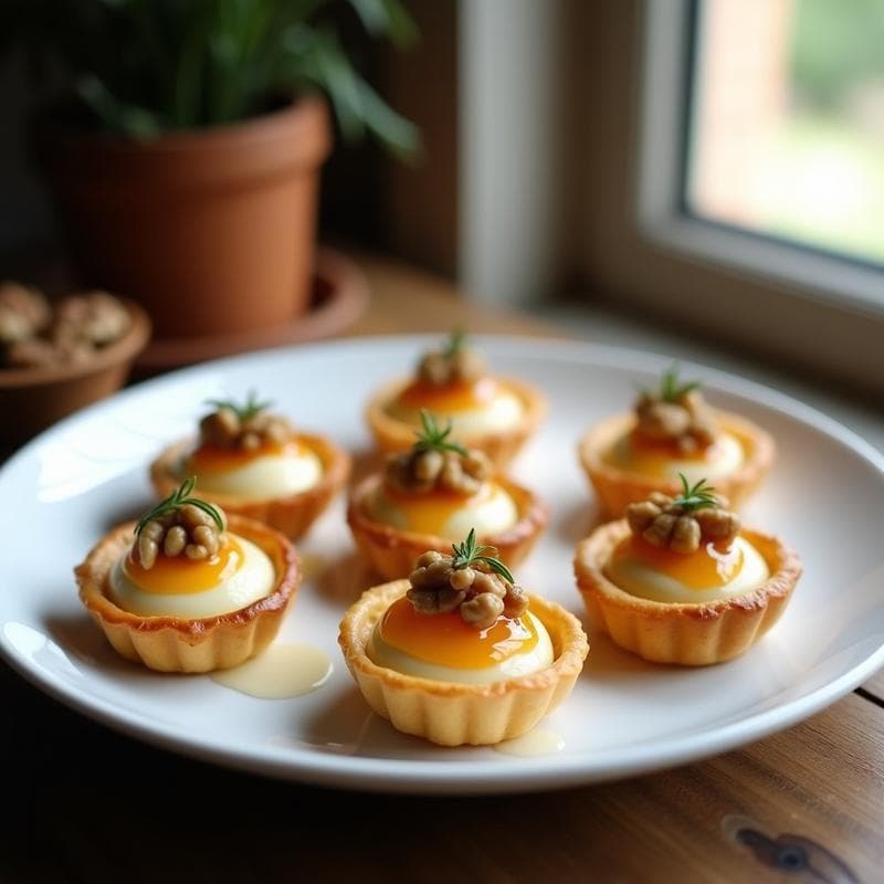 Tartaletas de Queso de Cabra y Miel con Nueces: Receta Elegante y Rápida para Sorprender