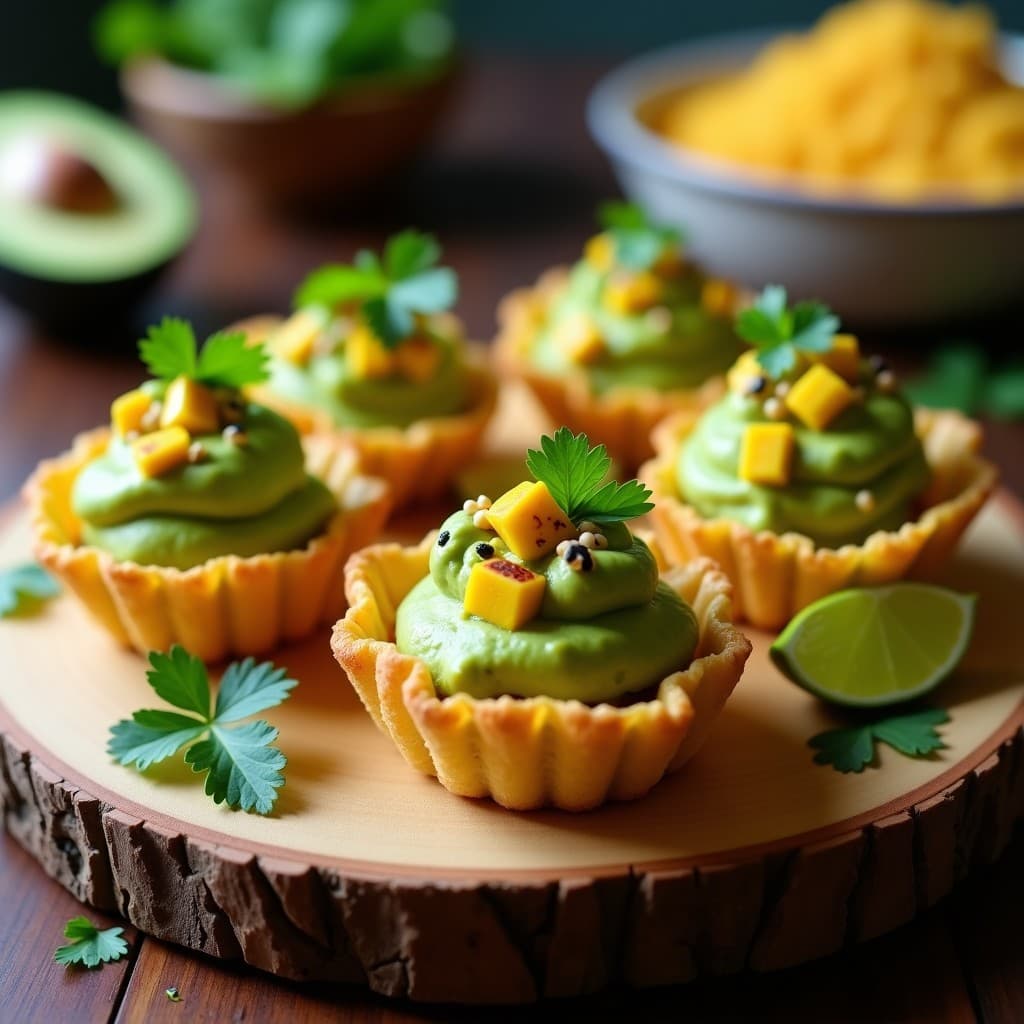 Tartaletas de Quinoa Inflada con Guacamole y Granos de Elote: Aperitivo Mexicano Sin Gluten