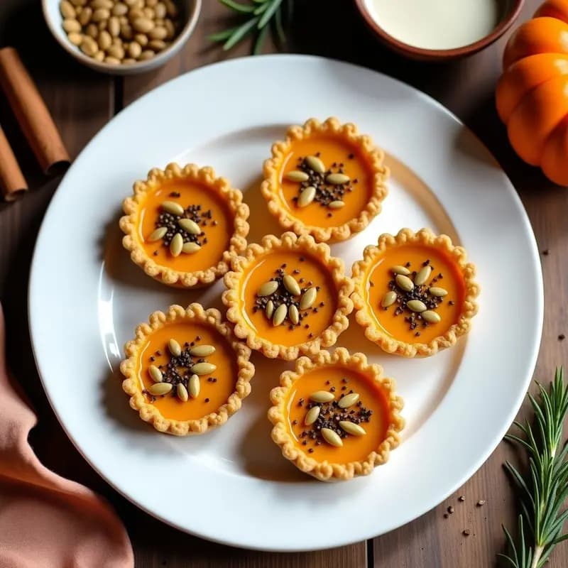 Tartaletas de Quinoa y Puré de Calabaza con Topping de Semillas: Postre Keto y Sin Harina
