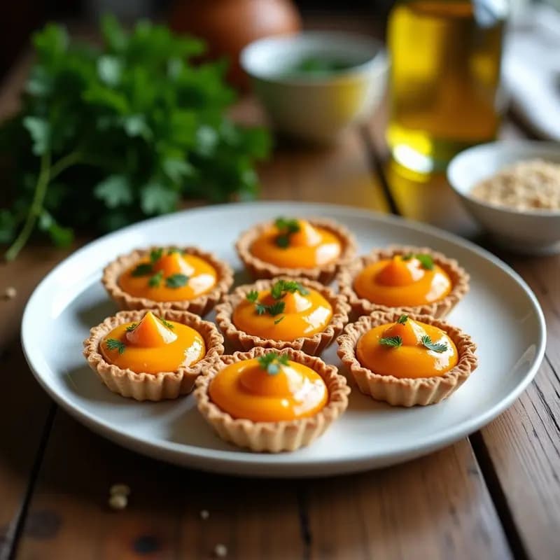 Tartaletas de Masa de Sésamo con Relleno de Puré de Batata y Aceite de Oliva: Receta Griega Sin Gluten