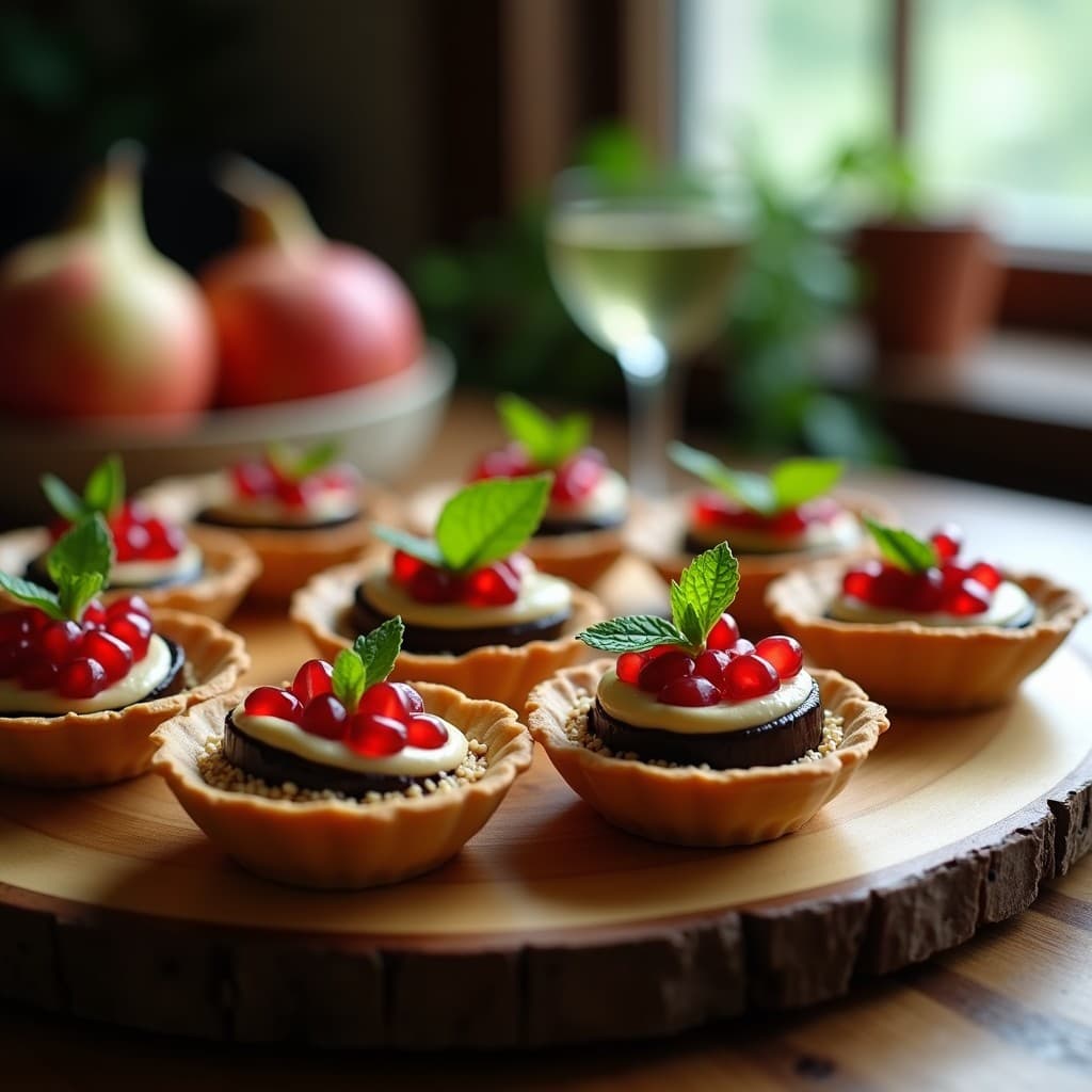 Tartaletas de Base de Sésamo y Relleno de Crema de Berenjena Ahumada: Aperitivo Árabe Keto