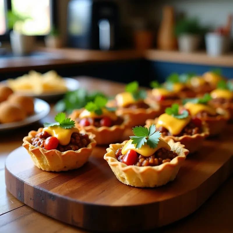 Tartaletas de Tamal de Chili con Queso Vegano: Aperitivo Mexicano Picante en Airfryer