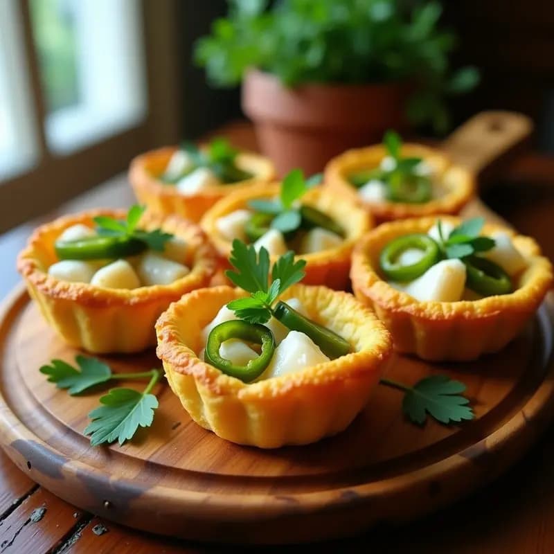 Tartaletas de Tate de Maíz con Relleno de Merluza y Pimientos del Padrón: Receta Española Sin Gluten