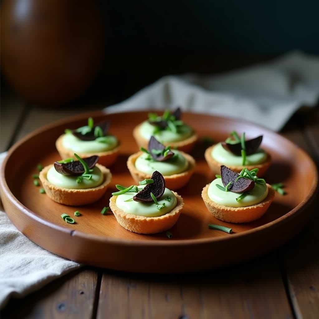 Tartaletas de Harina de Teff con Crema de Habas y Trufa Negra: Receta Etíope Keto Sin Horno