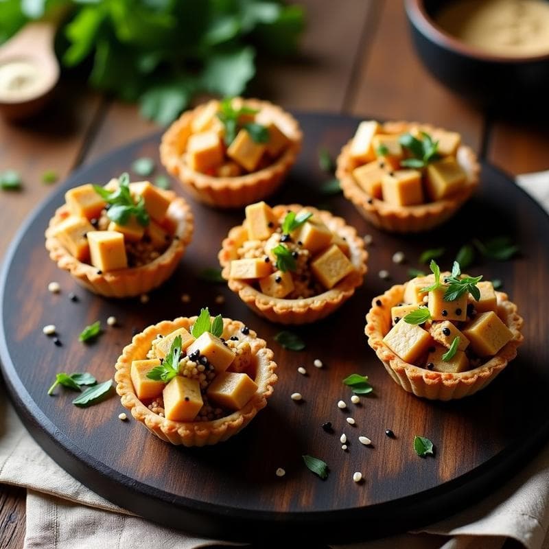 Tartaletas de Hongo Reishi y Tofu: Receta Umami Sin Horno con Toque Medicinal