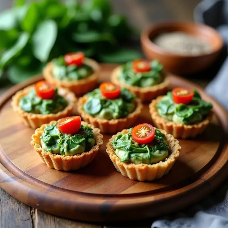 Tartaletas Veganas de Espinacas y Tofu Sedoso: Receta Sin Horno y Alta en Proteína
