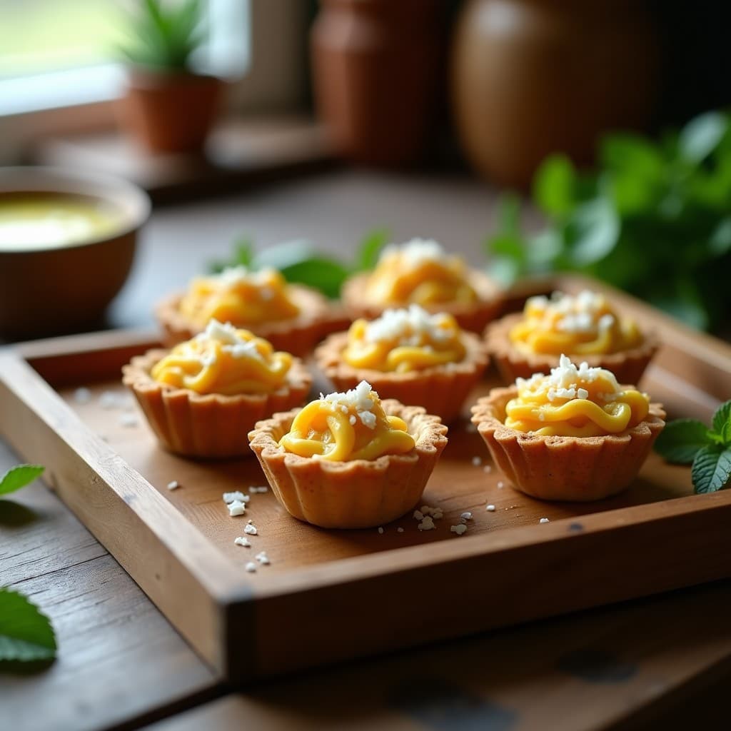 Tartaletas de Yaca Madura y Queso de Anacardo: Postre Exótico Vegano en 30 Minutos