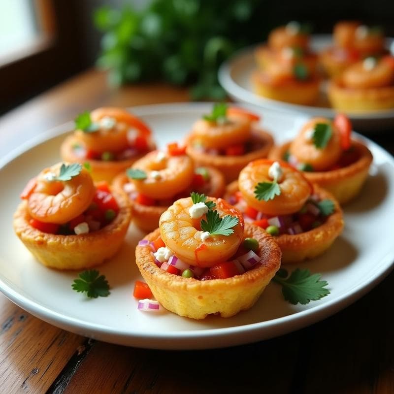 Tartaletas de Yuca y Camarones: Entrante Colombiano Crujiente en Airfryer
