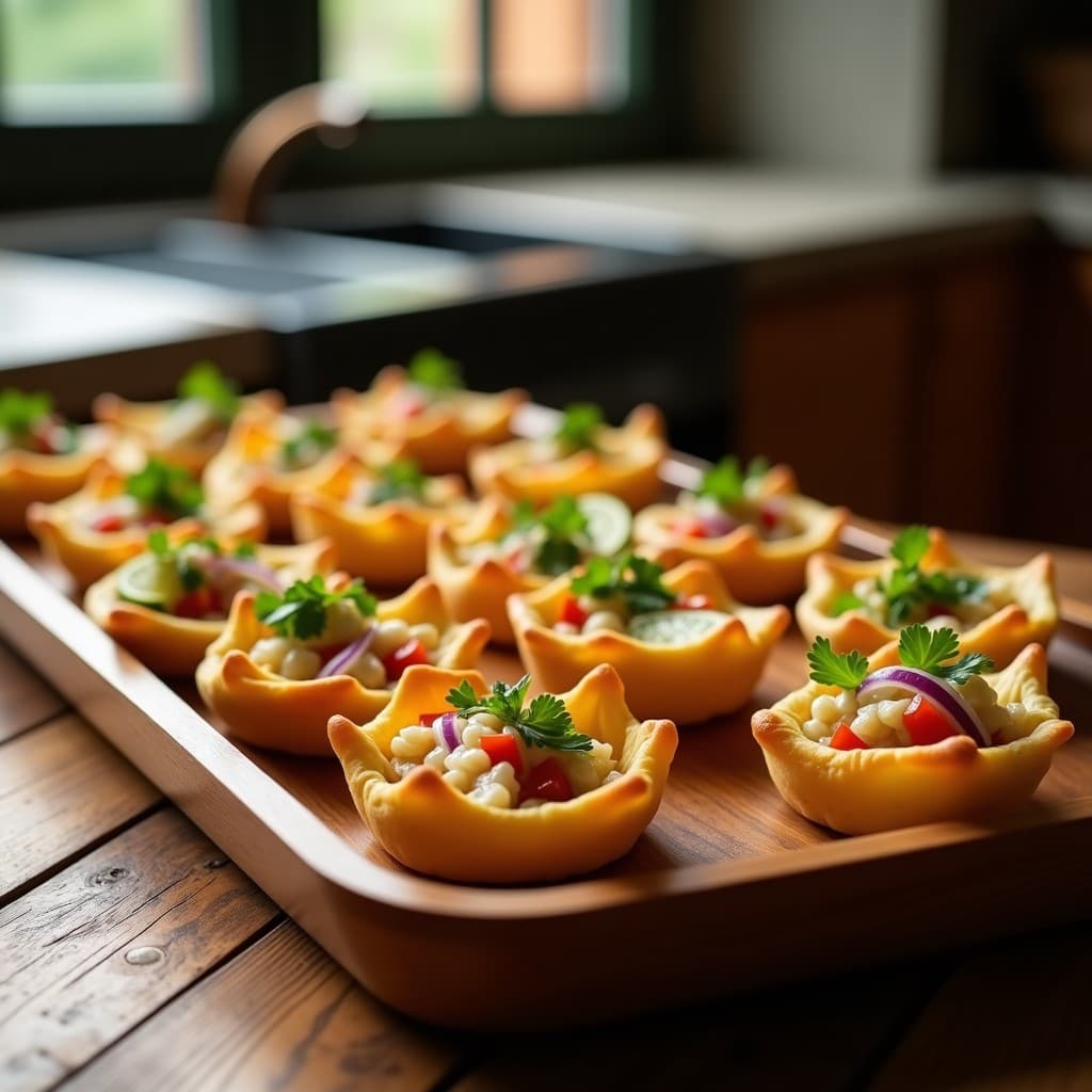 Tartaletas de Yuca y Ceviche de Palmitos: Entrante Brasilero Sin Gluten