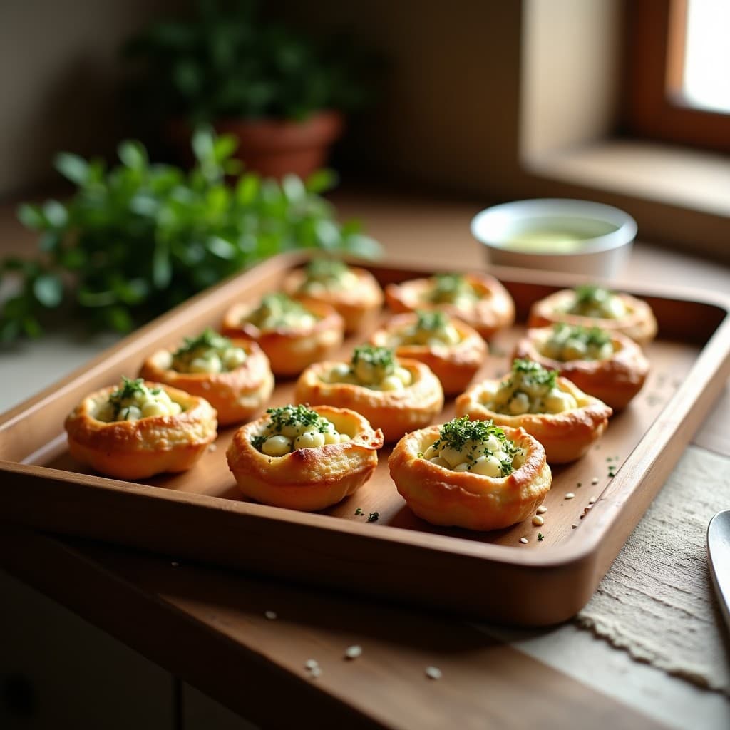 Tartaletas de Zaatar y Queso Feta al Horno: Receta Fácil y Crujiente en 25 Minutos