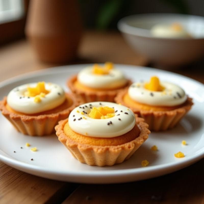 Tartaletas de Zanahoria y Jengibre con Frosting de Anacardos: Postre Sin Horno y Sin Lácteos