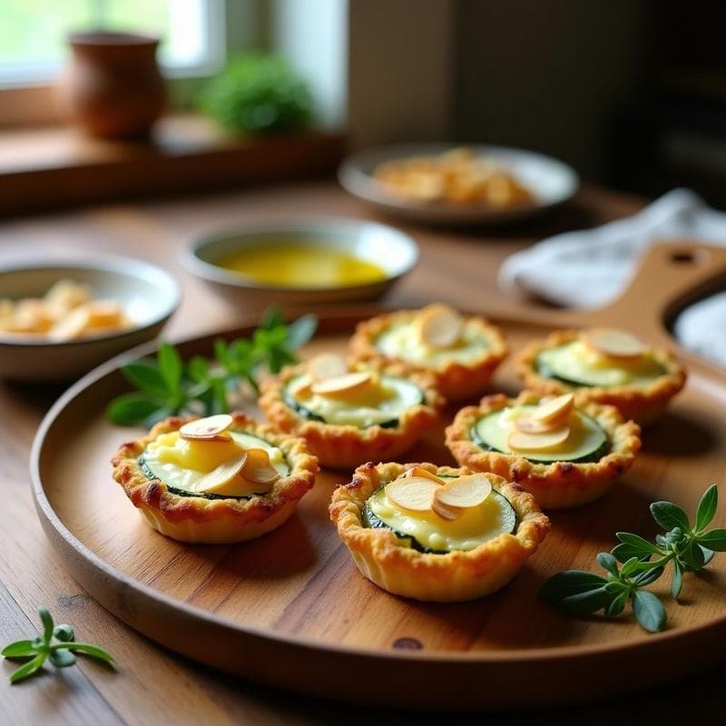 Tartaletas de Zucchini y Queso de Cabra: Aperitivo Sin Gluten en Airfryer