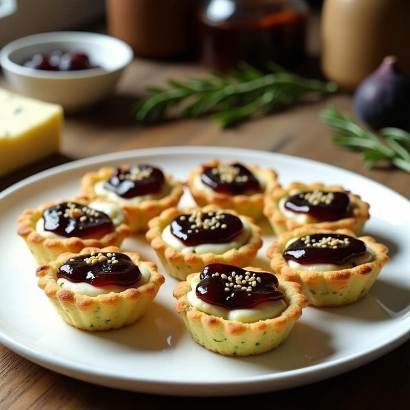 Tartaletas de Zucchini y Queso de Cabra con Mermelada de Higuera: Receta Griega y Sin Harina