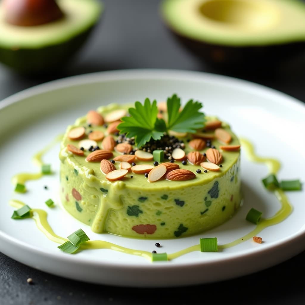 Tartar de Aguacate y Almendras con Vinagreta de Wasabi: Receta Vegana Keto en 10 Minutos