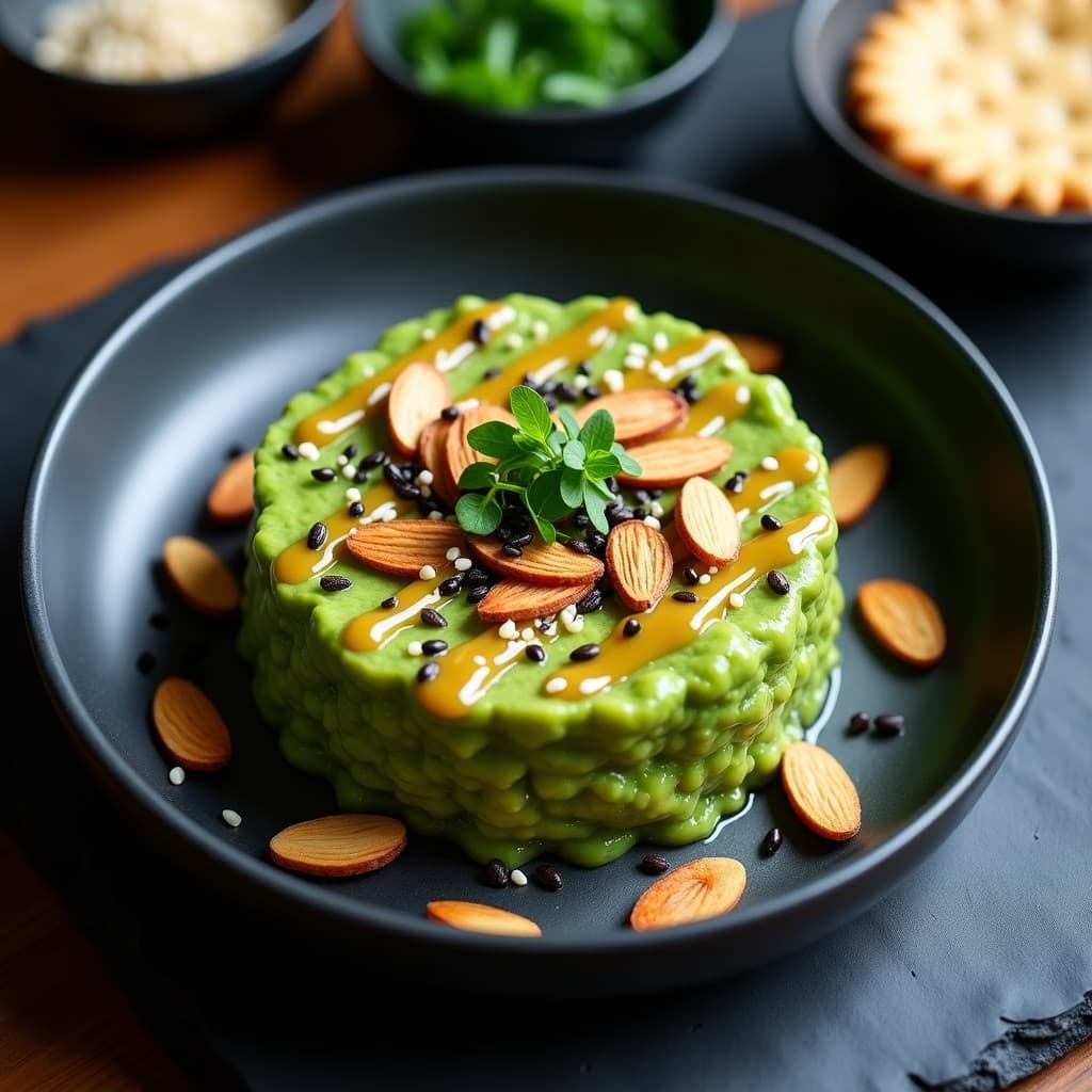 Tartar de Aguacate y Alamendras con Vinagreta de Yuzu: Receta Japonesa Vegana y Alta en Omega-3 en 15 Minutos